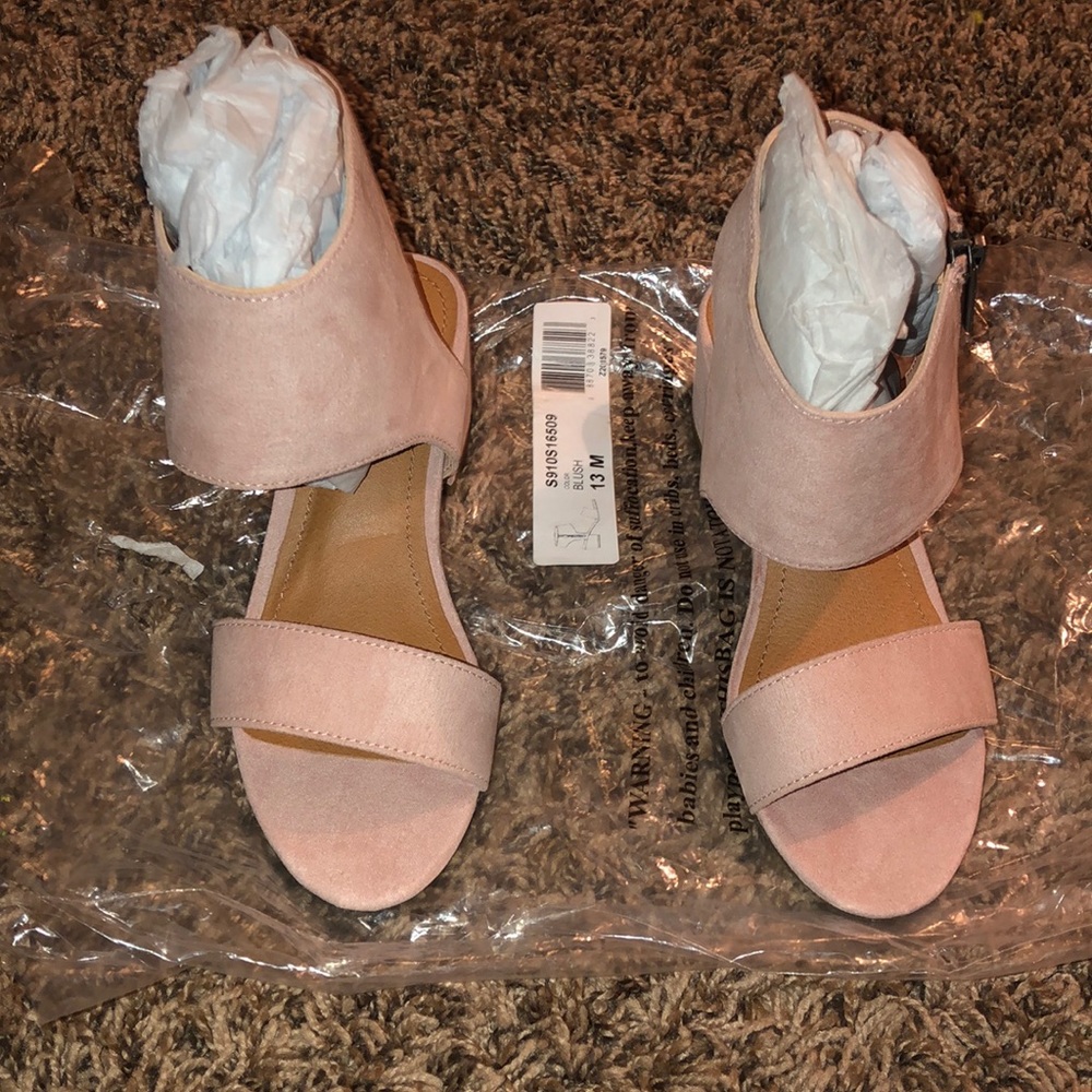 Blush pink sandals